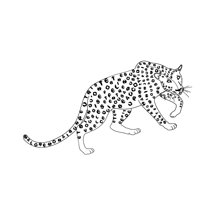 leopard calligramme