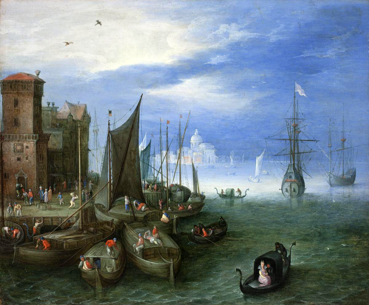 Scène de port à Venise