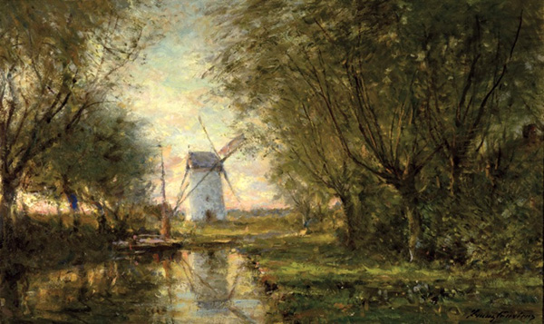 Paysage avec moulin