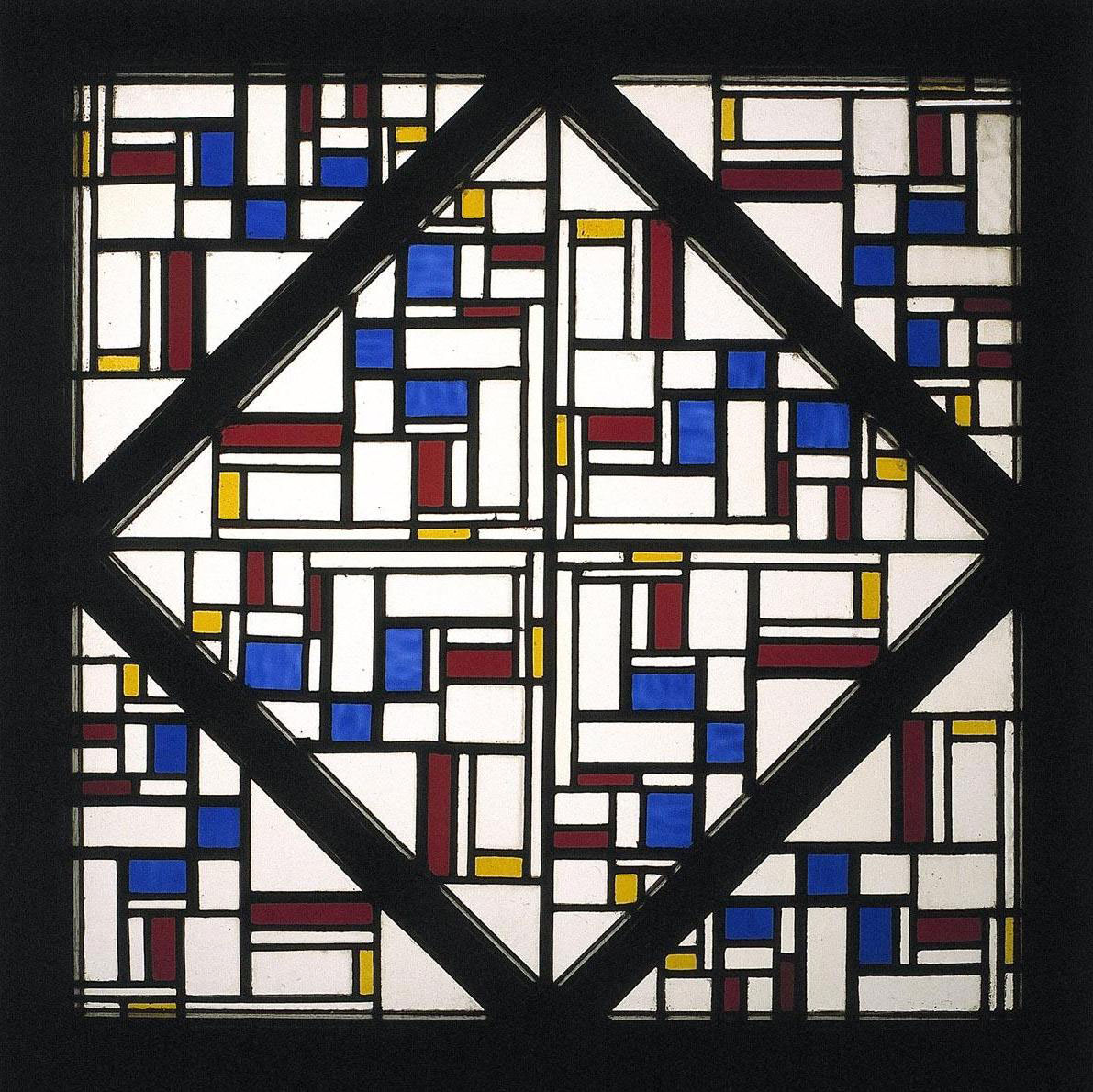 Composition with window with coloured glass III