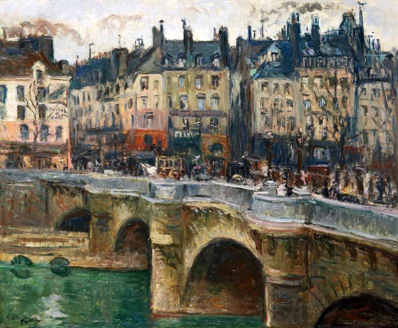 Le pont neuf par temps gris