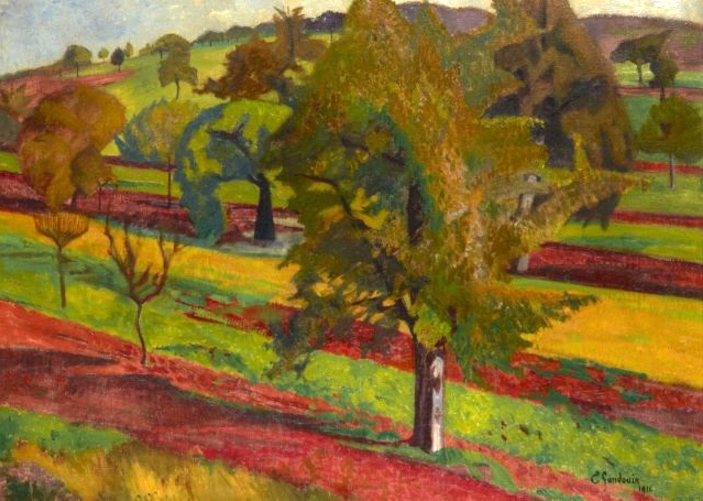 Paysage de campagne arboré