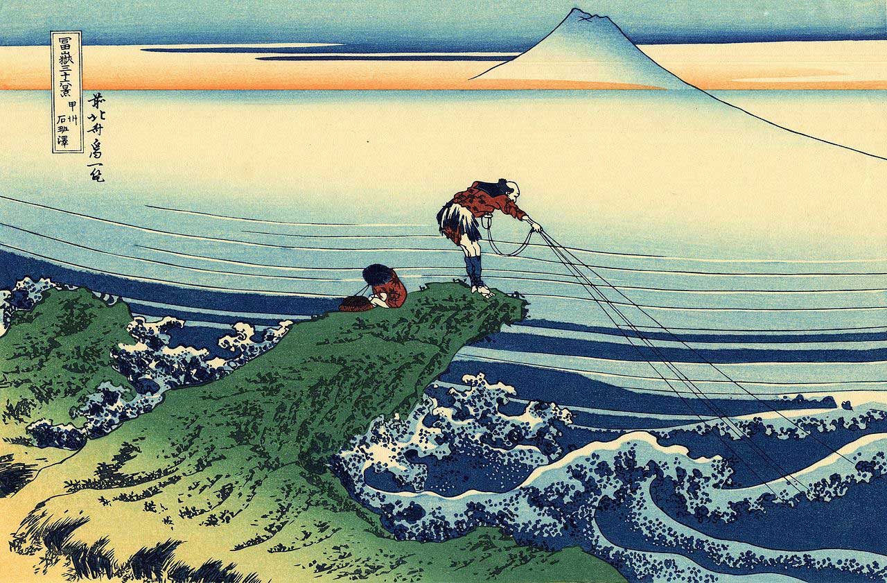 hokusai kajikazawa