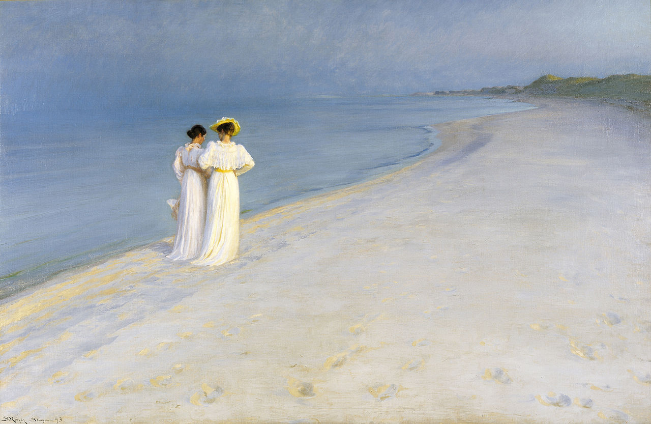 Soir d'été sur la plage (sud) de Skagen