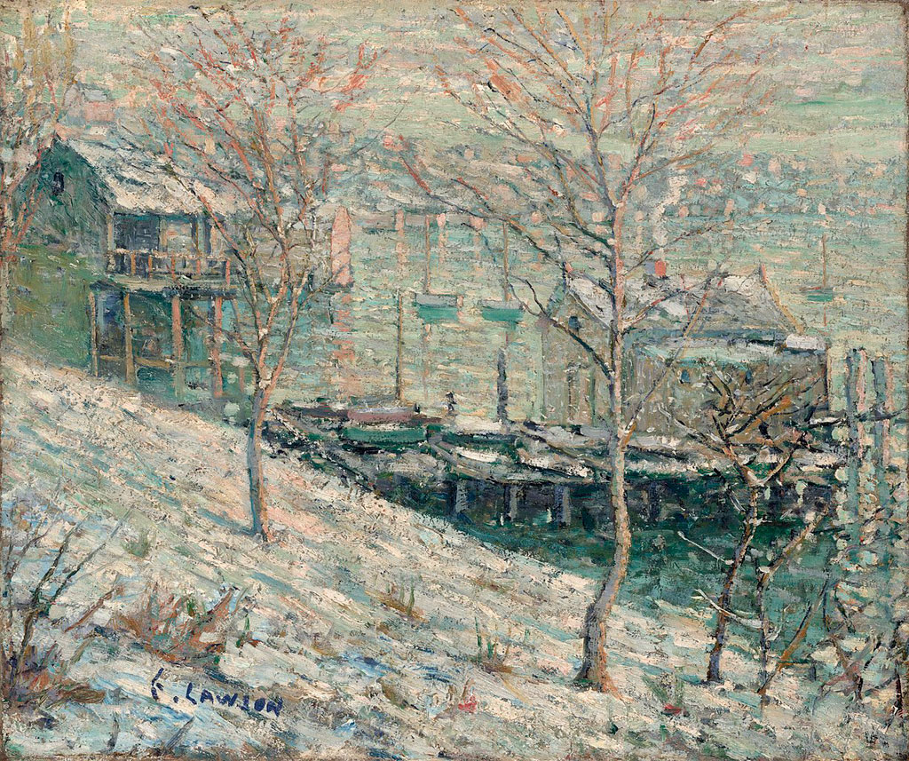 Harlem river winter scene