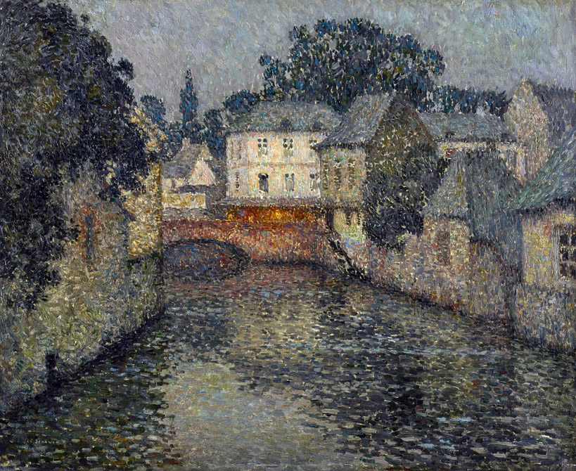 Canal avec maison blanche, Harfleur