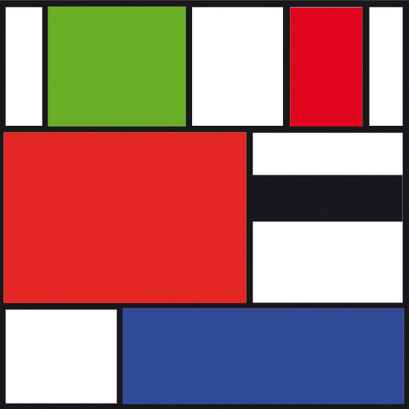 evocation RVB de Mondrian