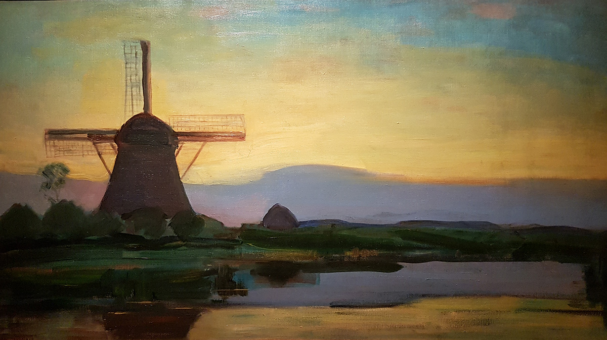 Moulin dans le crépuscule