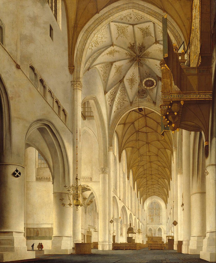 Intérieur de l'église St. Bavo, Haarlem - 1948