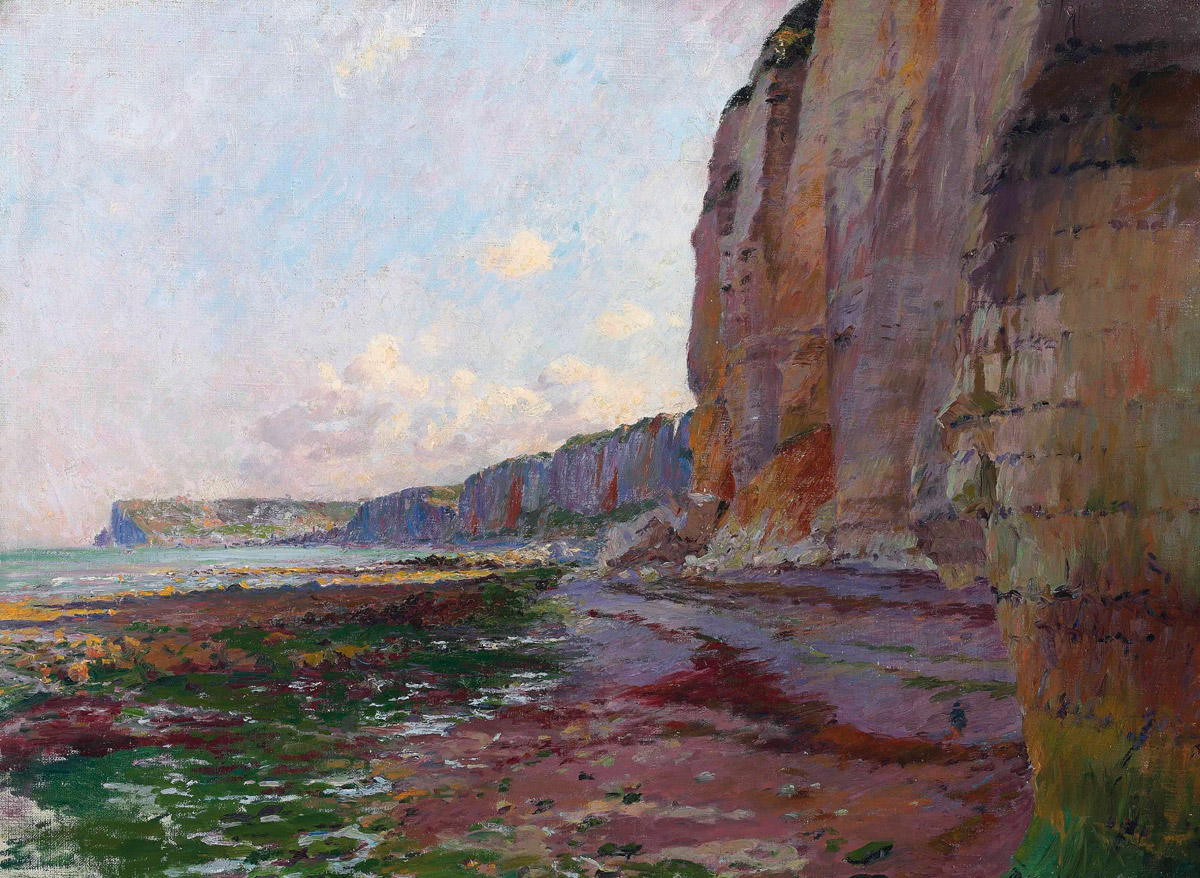 Yport, les falaises à marée basse