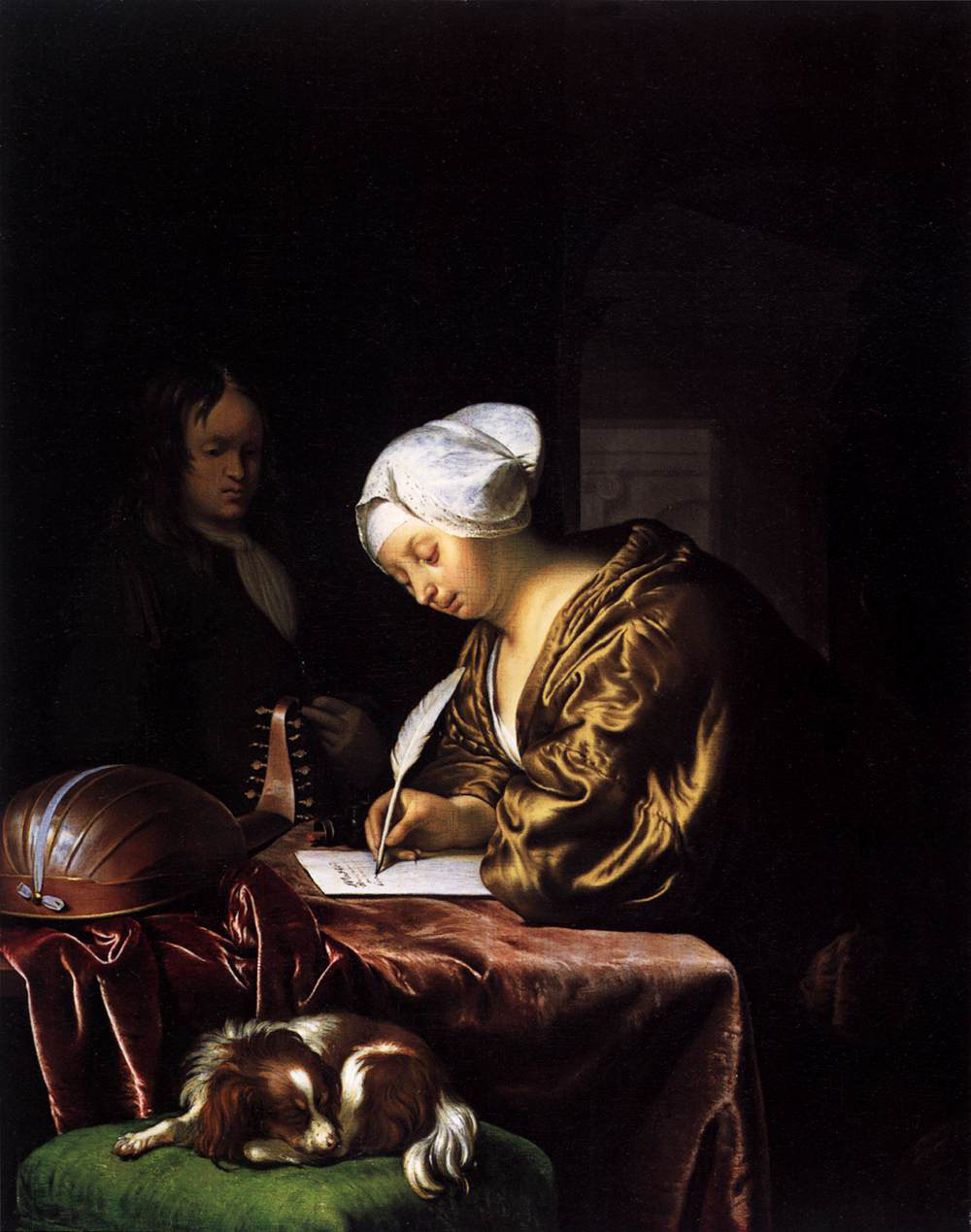 Woman writing a letter