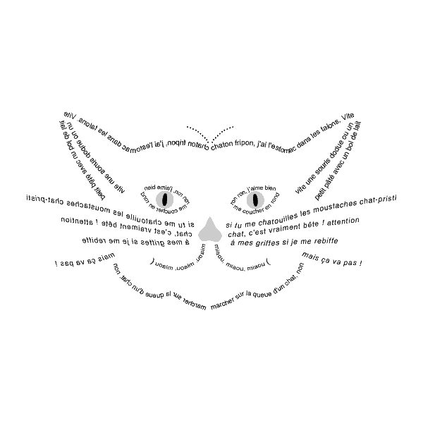 chat de Marie calligramme