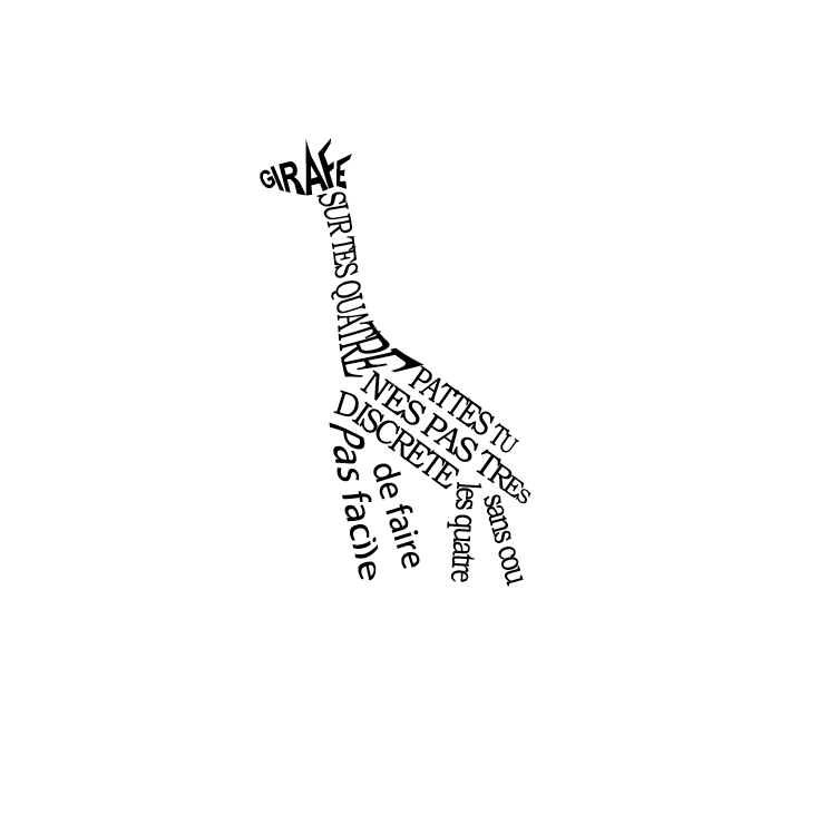 girafe calligramme