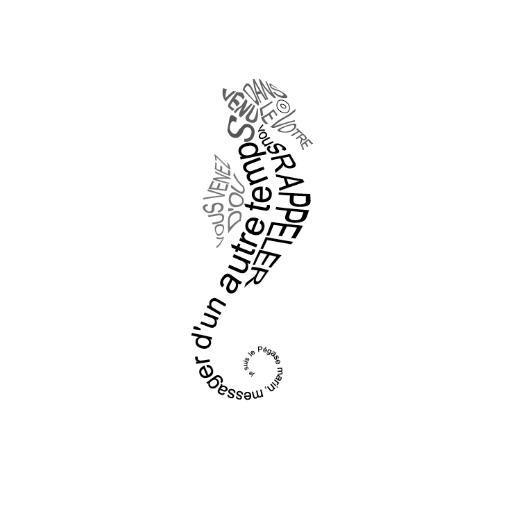hippocampe calligramme