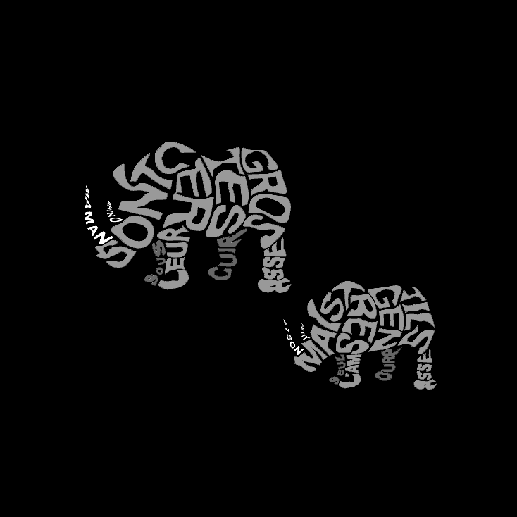 rhino calligramme