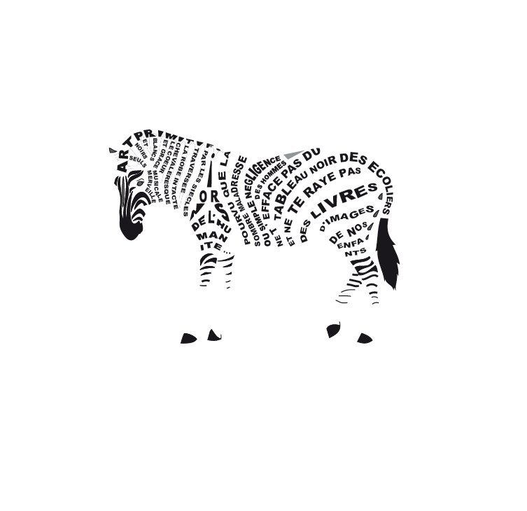 zebre calligramme