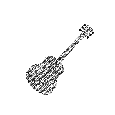 guitare calligramme