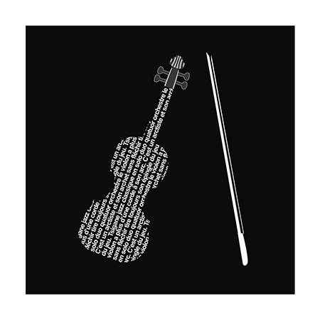 violon calligramme